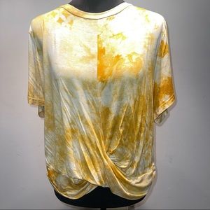 Yellow tie dye tee